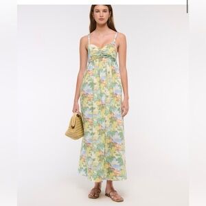 Abercrombie Sweetheart Babydoll Maxi Dress with Sweetheart Neckline